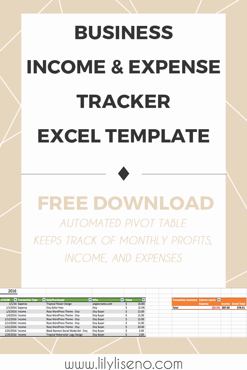 Small Business Expense Tracking Excel Inspirational In E and Expense Tracker Excel Template Free Download