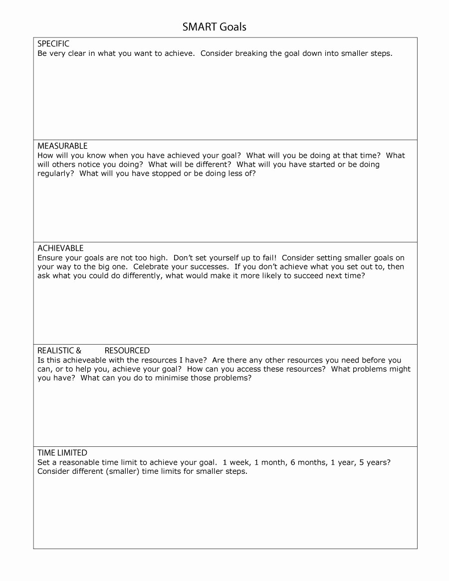 Smart Goals Template Free Download Fresh 48 Smart Goals Templates Examples &amp; Worksheets Free