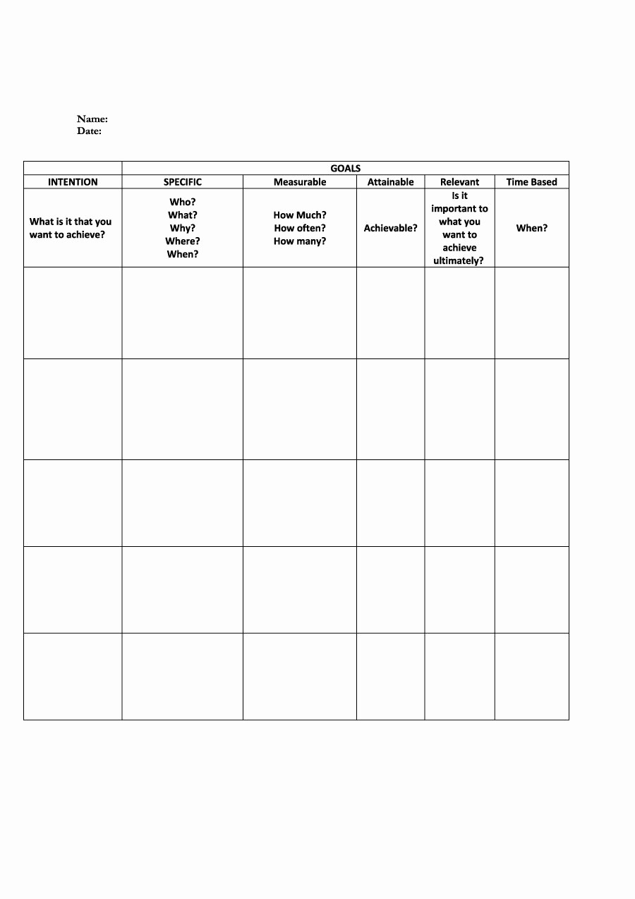 Smart Goals Template Free Download Inspirational 48 Smart Goals Templates Examples &amp; Worksheets Free