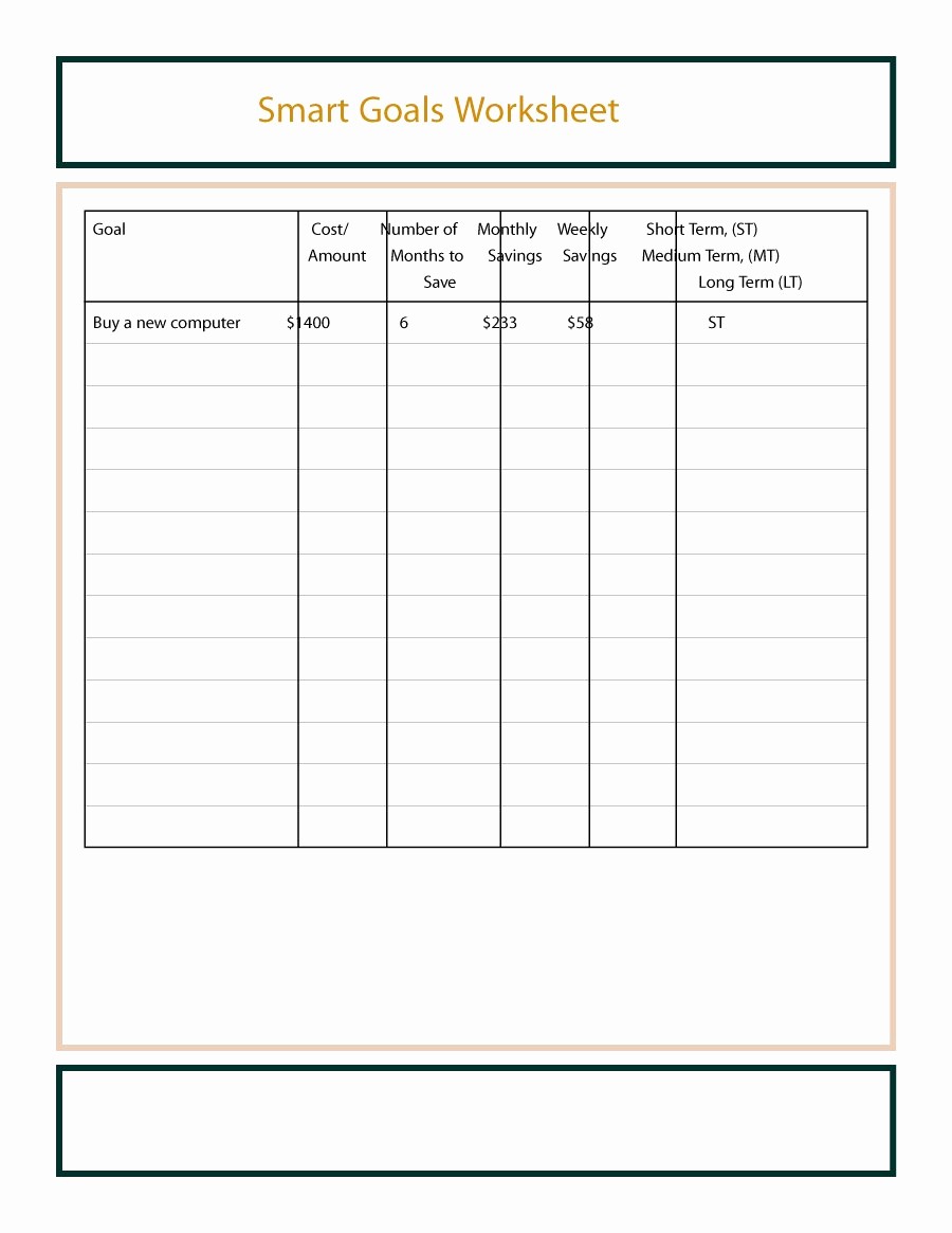 Smart Goals Template Free Download Lovely 48 Smart Goals Templates Examples &amp; Worksheets Template Lab