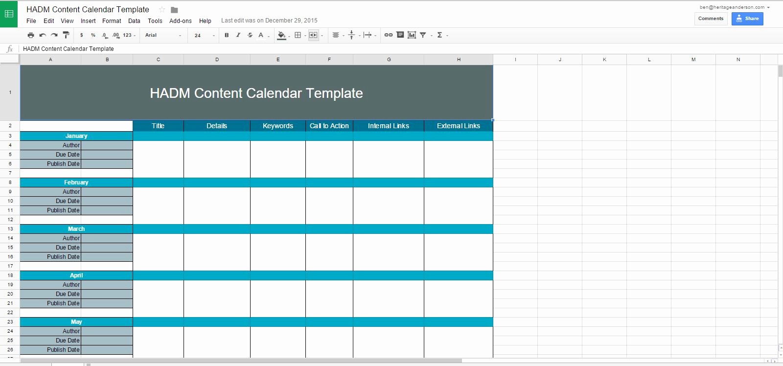 Social Media Content Calendar Templates New social Media Content Calendar Template