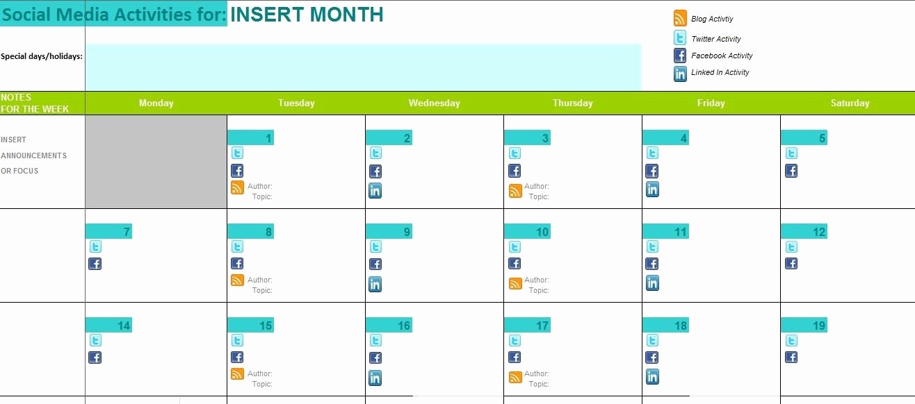 Social Media Post Scheduler Template Fresh the Ultimate Guide to Creating Your social Media Calendar