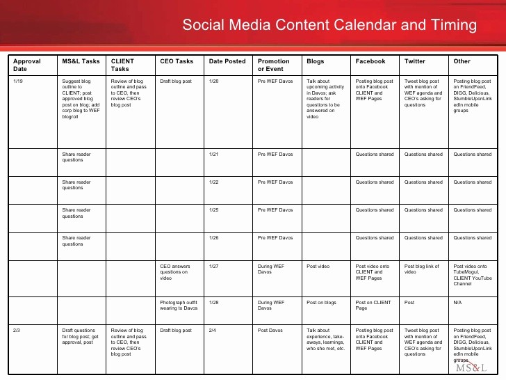 Social Media Post Scheduler Template Inspirational social Media Engagement Plan Example