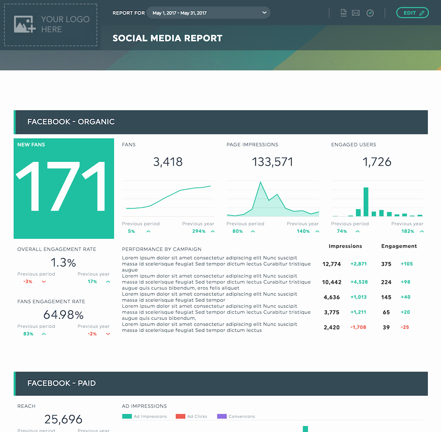 Social Media Report Template Download Inspirational Client Report Templates the Secret to Digital Agency