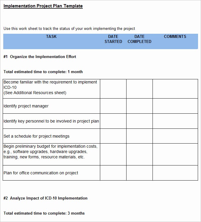 Software Project Plan Template Excel Elegant Project Implementation Plan Template 5 Free Word Excel