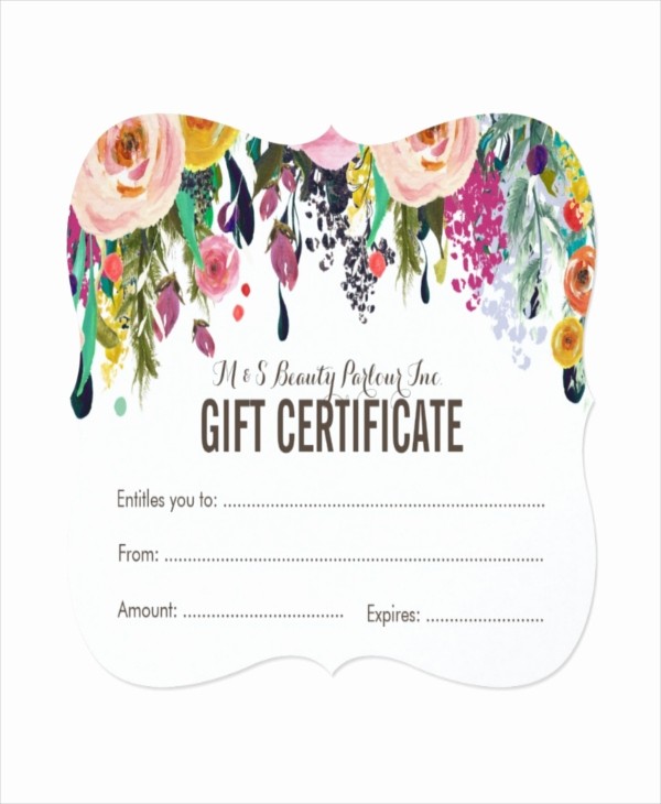 Spa Gift Certificate Template Free Awesome Salon Gift Certificate Template 9 Free Pdf Psd Ai