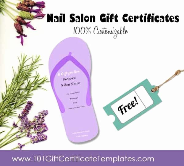 Spa Gift Certificate Template Free Best Of Nail Salon Gift Certificates