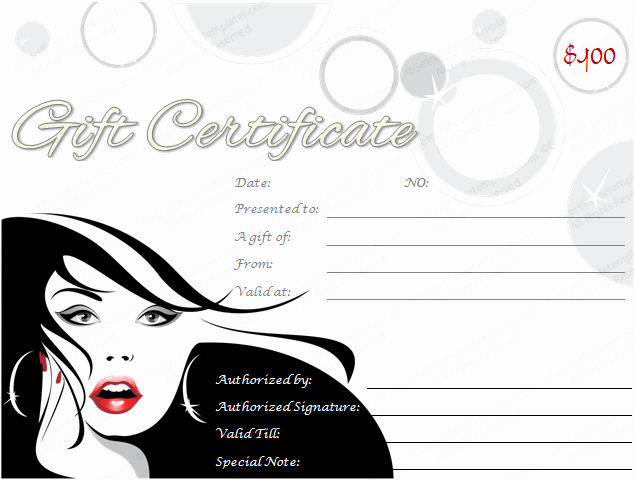 Spa Gift Certificate Template Free Fresh Printable Spa and Salon Gift Certificate Template