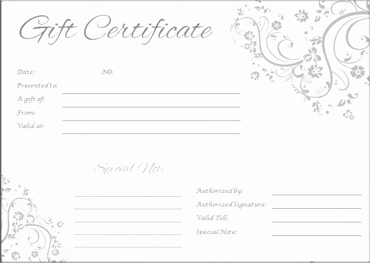 Spa Gift Certificate Template Free Inspirational Printable Hair Salon Gift Certificate Template Free