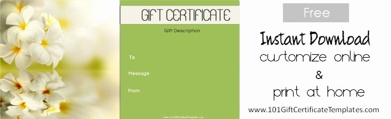 Spa Gift Certificate Template Free Lovely Spa Gift Certificates