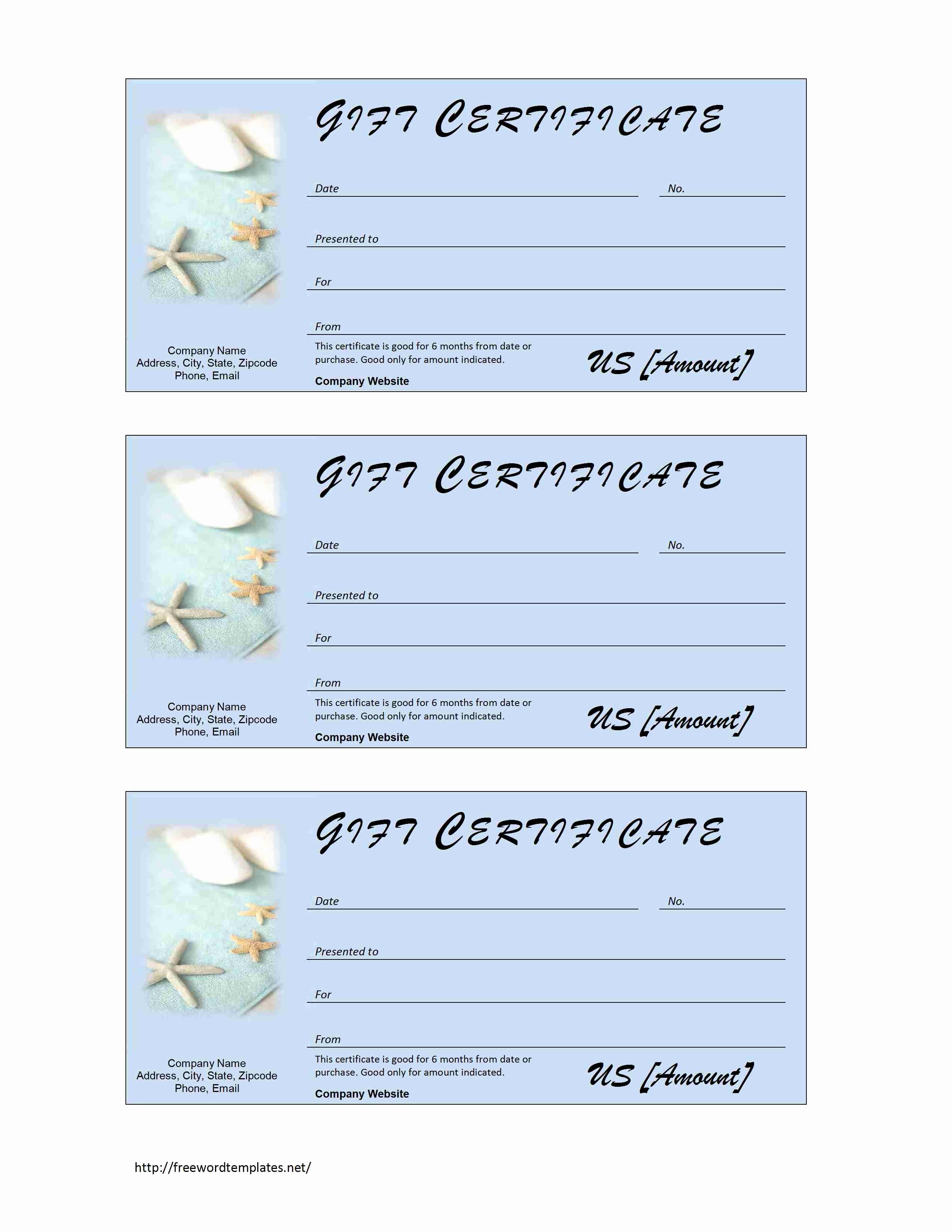 Spa Gift Certificate Template Free Luxury Spa Gift Certificate