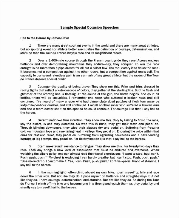 Special Occasion Speech Outline Template Best Of 7 Special Occasion Speech Examples &amp; Samples Pdf