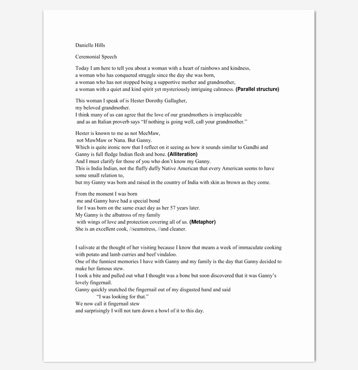 Special Occasion Speech Outline Template Unique Speech Outline Template 38 Samples Examples and formats