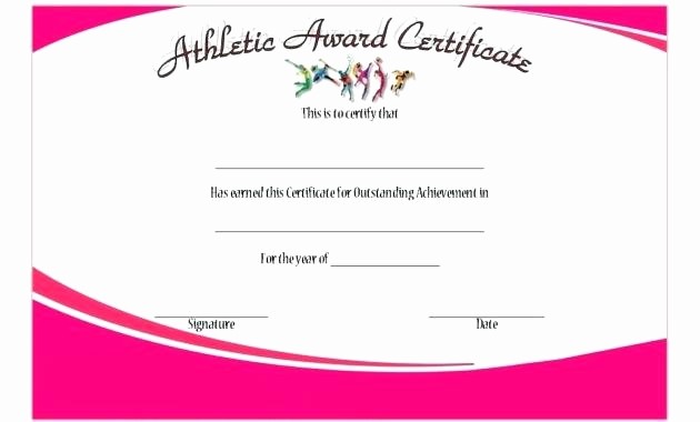 Sports Certificate Templates for Word Awesome Outstanding Achievement Award Template School Smart Raised