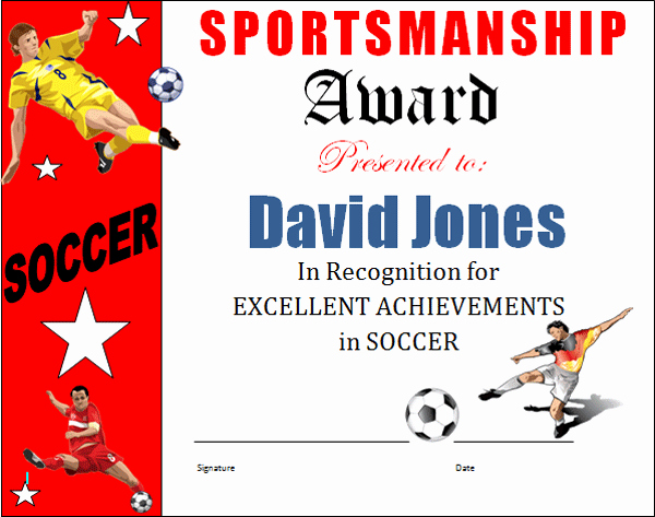 Sports Certificates Templates Free Download Best Of Sports Certificate Templates Excel Xlts