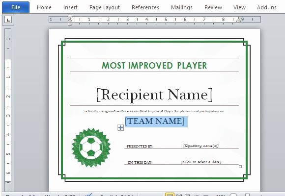 Sports Certificates Templates Free Download New Printable Sports Certificate Template for Word