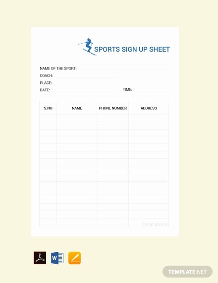 Sports Sign Up Sheet Template Lovely Free Potluck Sign Up Sheet Template Download 382 Sheets