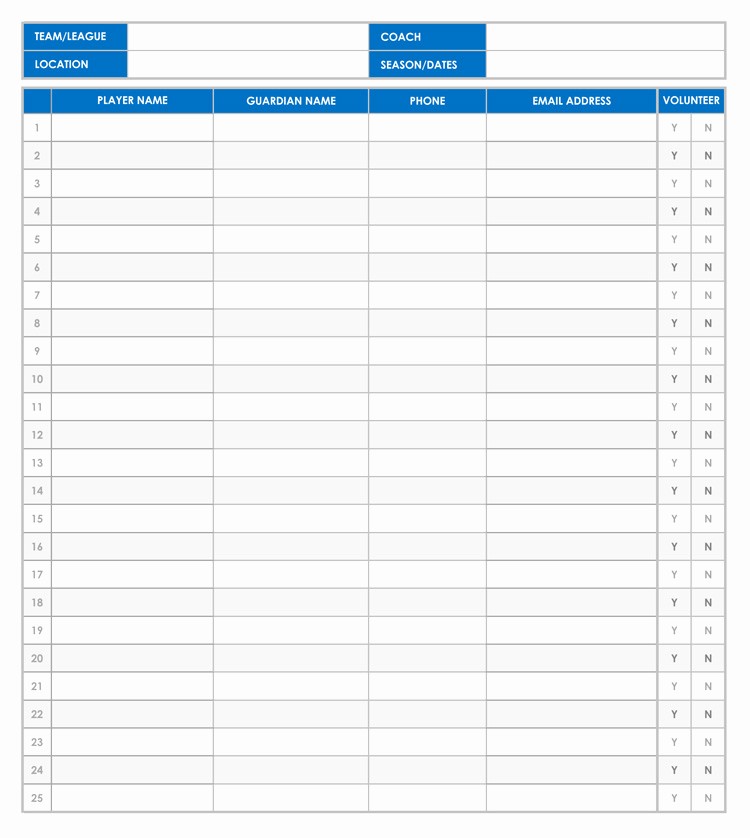 Sports Sign Up Sheet Template New 26 Free Sign Up Sheet Templates Excel &amp; Word