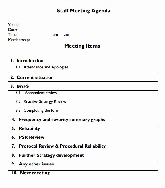 Staff Meeting Minutes Template Doc Beautiful 6 Staff Meeting Agenda Samples