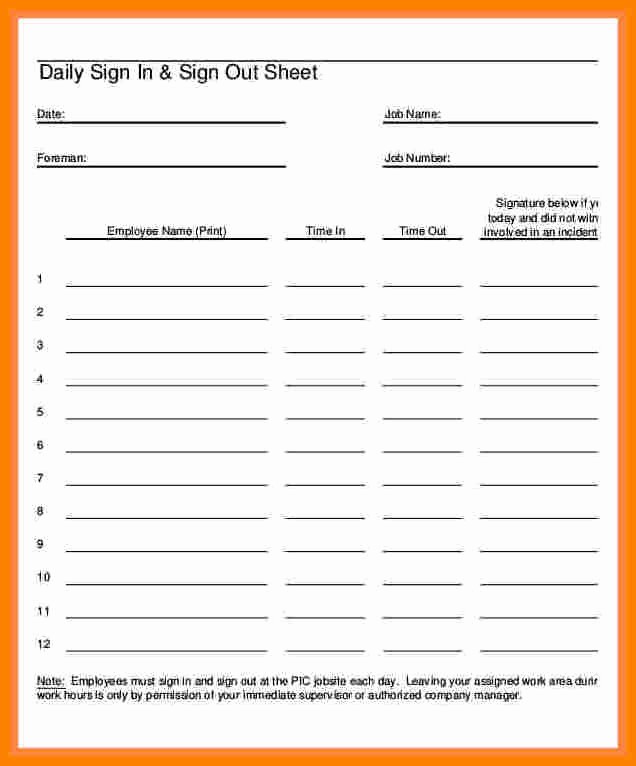 Staff Sign In Sheet Template Best Of 5 Employee Paycheck Sign Off Sheet