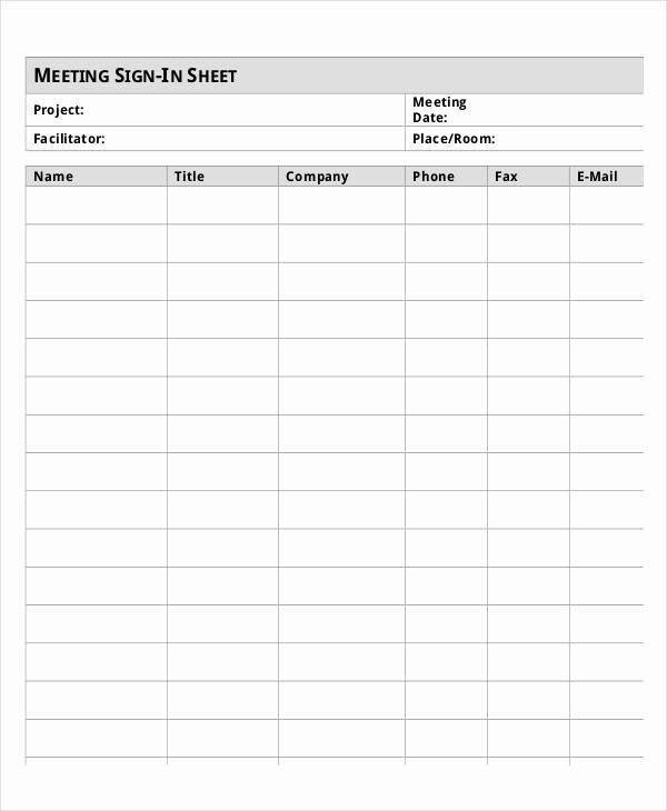Staff Sign In Sheet Template Elegant Employee Sign In Sheets 8 Free Word Pdf Excel