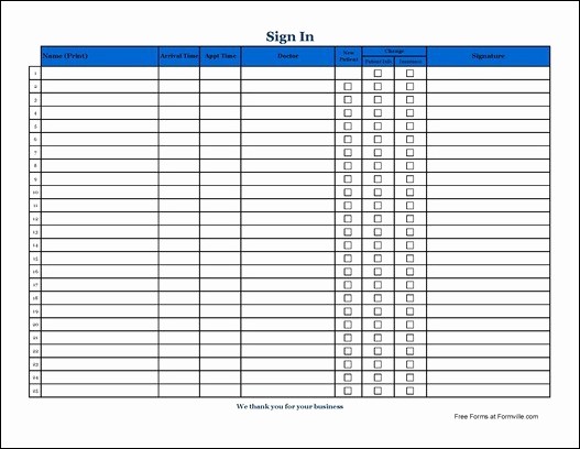 Staff Sign In Sheet Template Lovely Staff Sign In Sheet