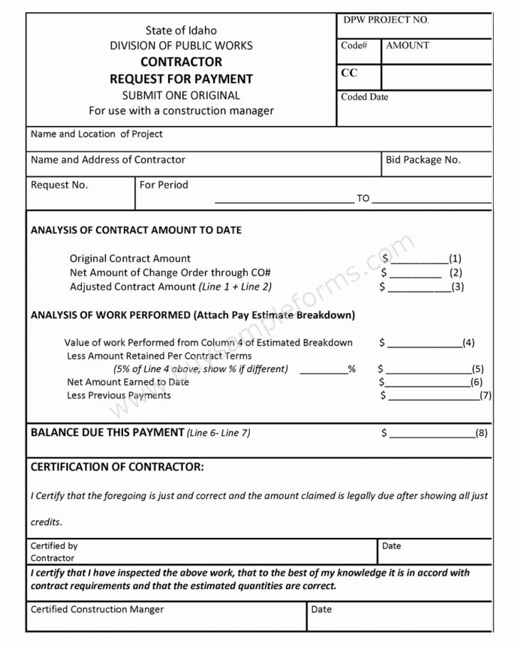 Standard Bid form for Construction Best Of Contract Contractor Evaluation form