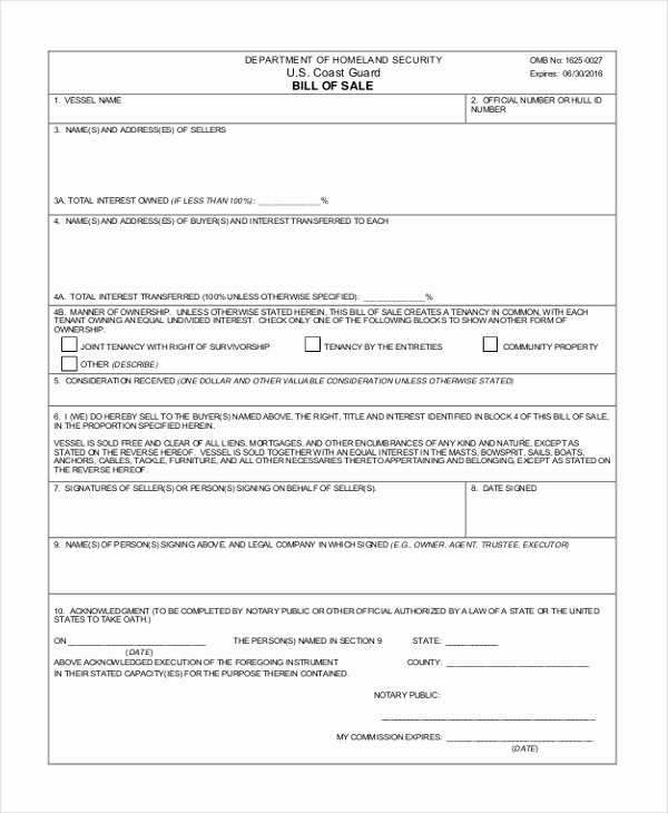 Standard Bill Of Sale form Inspirational Sample Bill Of Sale forms 22 Free Documents In Word Pdf
