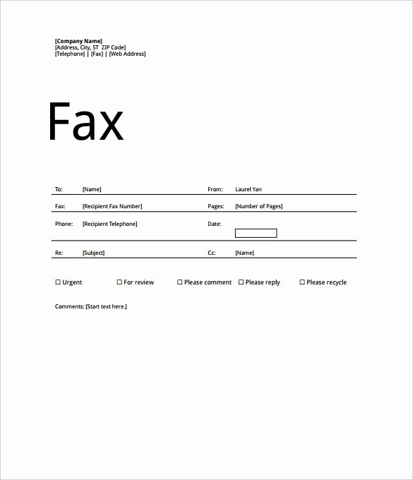 Standard Fax Cover Sheet Pdf Inspirational Basic Fax Cover Sheet