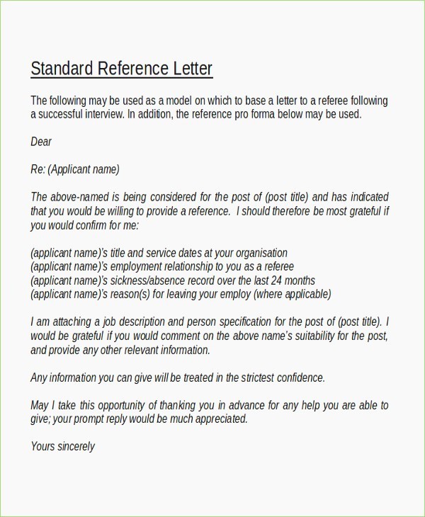 Standard Letter Of Recommendation format Luxury Standard Re Mendation Letter format – thepizzashop