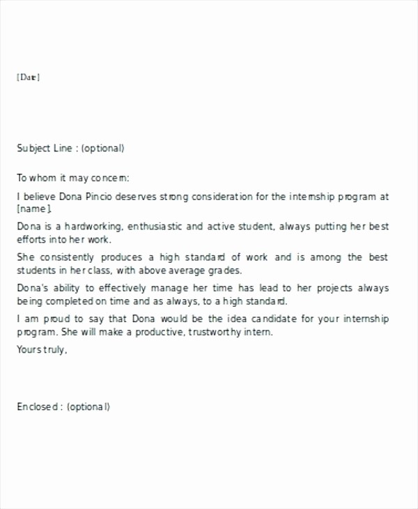 Standard Letter Of Recommendation format New Follow Up Re Mendation Letter Template Standard