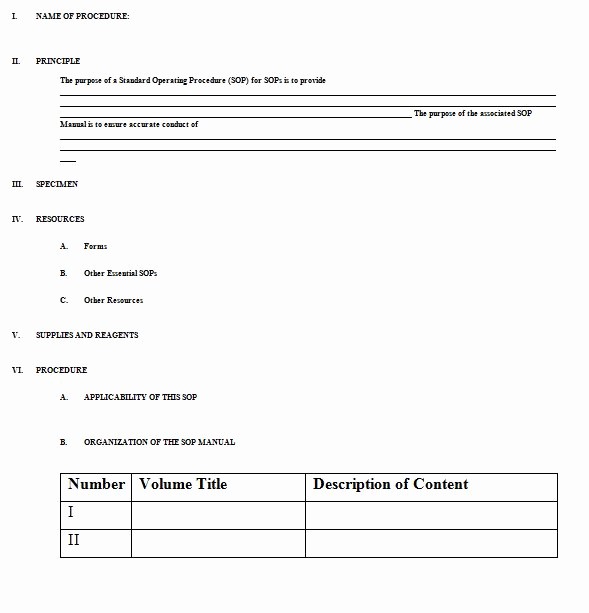 Standard Work Template for Office Awesome 37 Best Standard Operating Procedure sop Templates