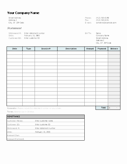 Statement Of Invoices Template Free Elegant Excellent Billing Statement Template Sample for Your