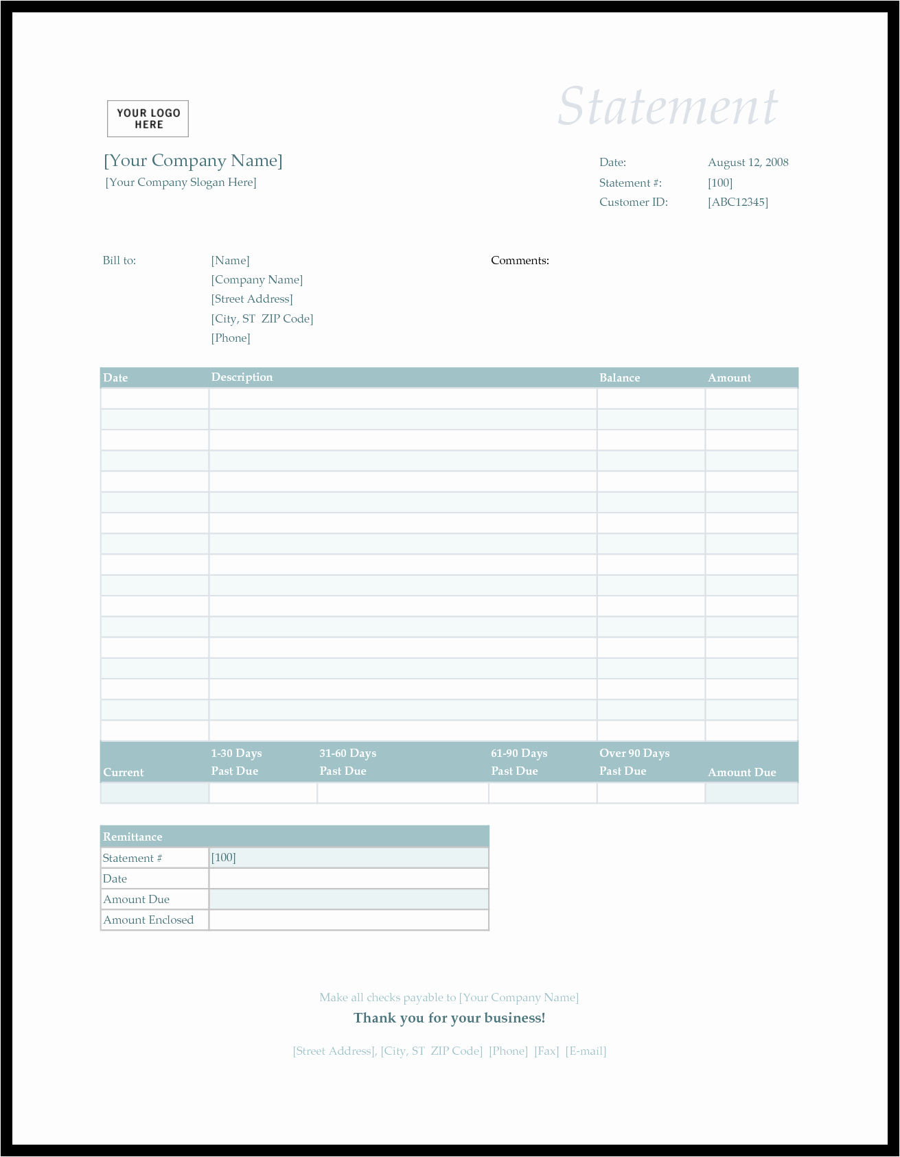 Statement Of Invoices Template Free Fresh Bill Statement Template Mughals