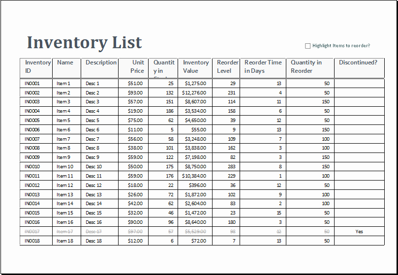 Stock Management In Excel Sheet New Excel Inventory Sheet Template