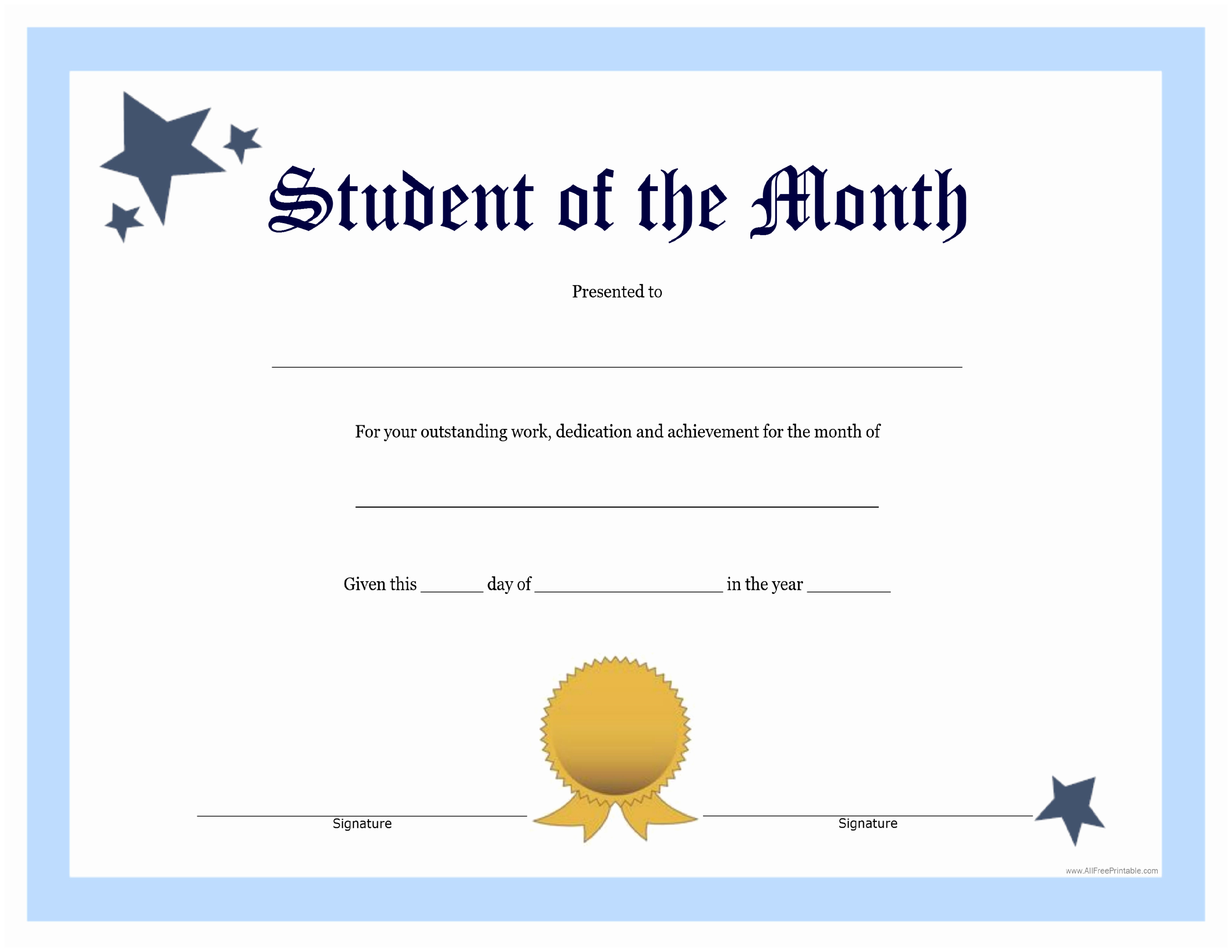 Student Certificate Template Google Docs Lovely Free Student Of the Month Certificate