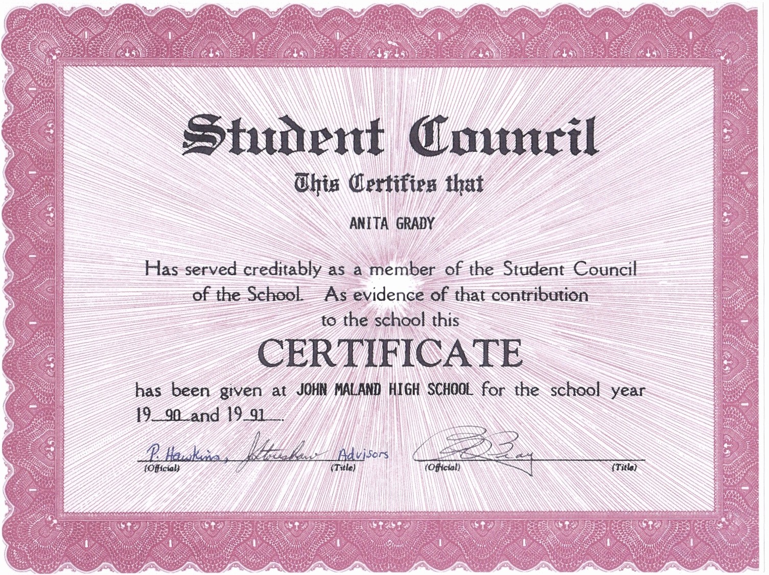 Student Council Award Certificate Template Elegant Awards Ac Plishments &amp; Interests Education Portfolio