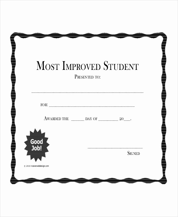 Student Council Certificate Template Free Awesome Student Award Templates 9 Free Word Excel Pdf