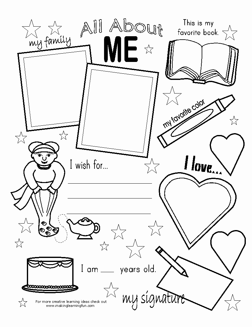 Student Of the Week Posters Best Of All About Me Coloring Pages Coloring Home