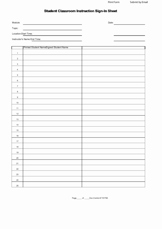 Student Sign In Sheet Pdf Fresh top 11 Student Sign Out Sheets Free to In Pdf format