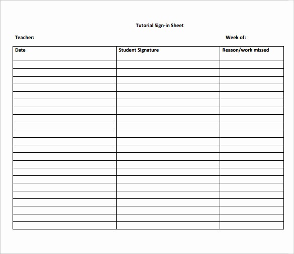 Student Sign In Sheet Pdf Lovely Sample School Sign In Sheet 11 Download Documents In Pdf