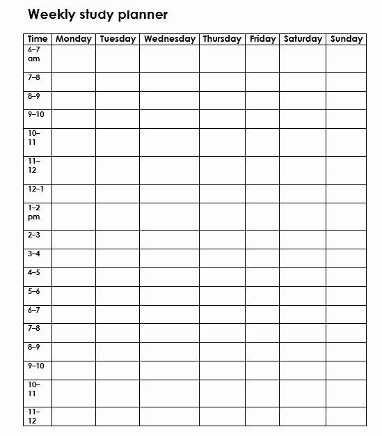 Study Plan Template for Students Elegant Students Study Schedule Templates – 10 Free Sample