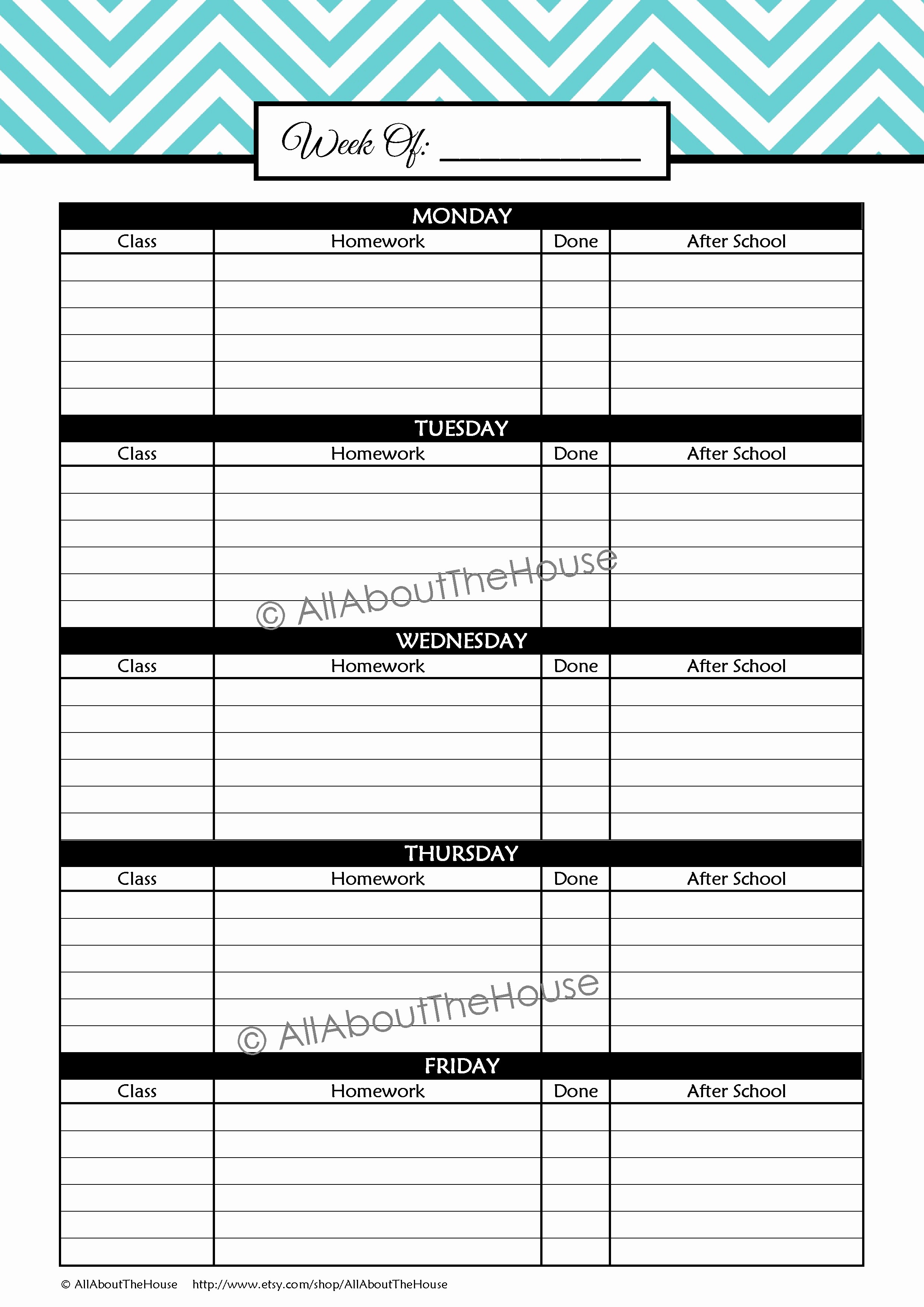 Study Plan Template for Students New Study Planner