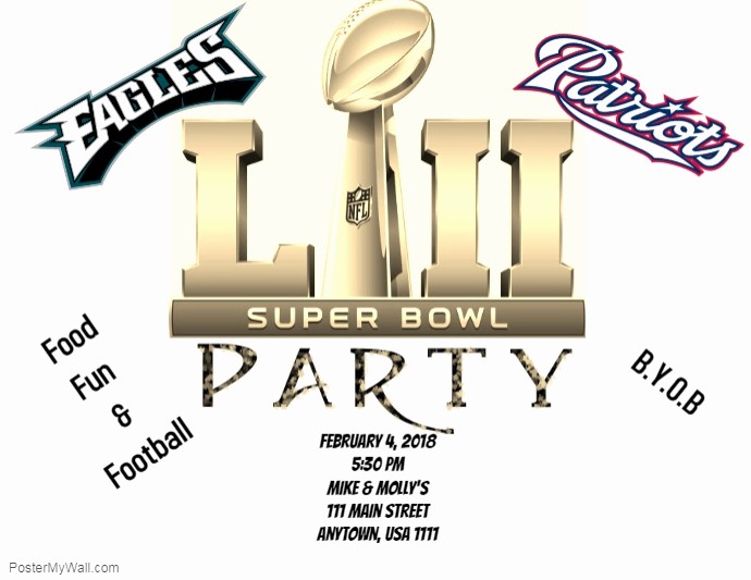 Super Bowl Party Flyer Template Fresh Super Bowl Party Template