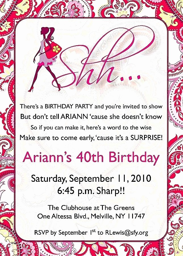 Surprise Birthday Party Invitation Template Best Of Surprise 70th Birthday Party Invitation Templates