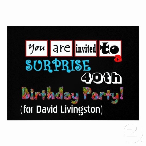 Surprise Birthday Party Invitation Template Fresh 41 Best Images About 40th Birthday Party Invitations On