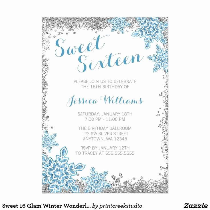 Sweet 16 Guest List Template Best Of 10 Best Images About Winter Wonderland Sweet 16 Ideas On