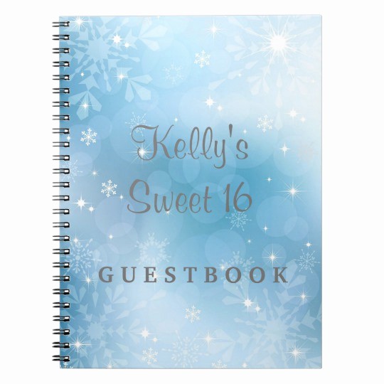 Sweet 16 Guest List Template Best Of Snowflakes Sweet 16 Wonderland Guest Book