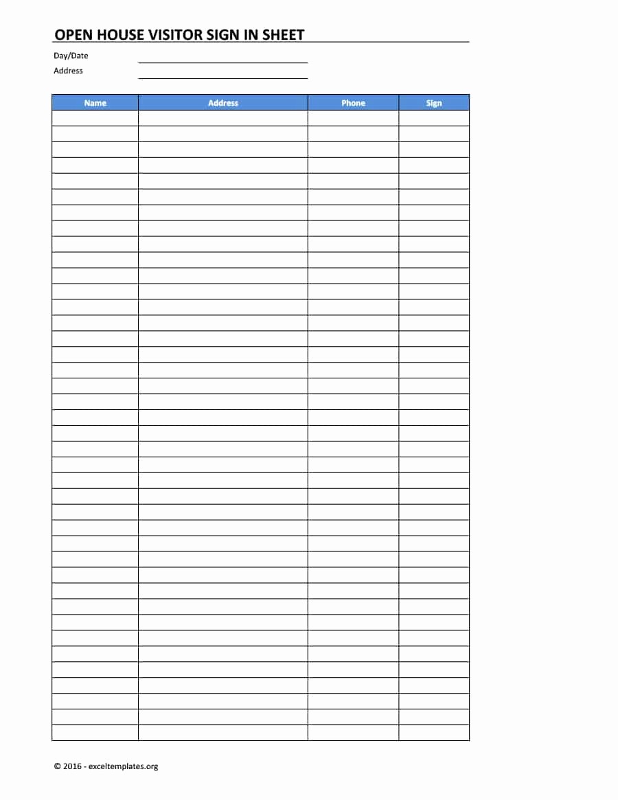 Sweet 16 Guest List Template Unique Editable Sign In Sheet Template Gallery Professional