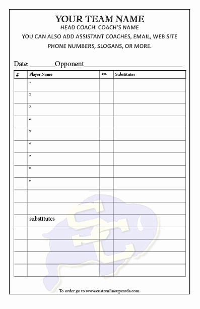 T Ball Snack Schedule Template Best Of Personalized Lineup Cards You May Have to Read This About